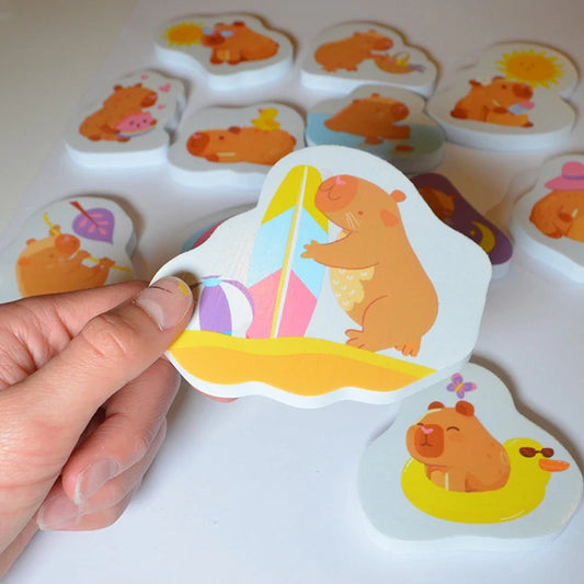 Bath Stickers Cute Capybaras - Best Baby Toys & Gifts for Ages 1 to 3 - US 3067