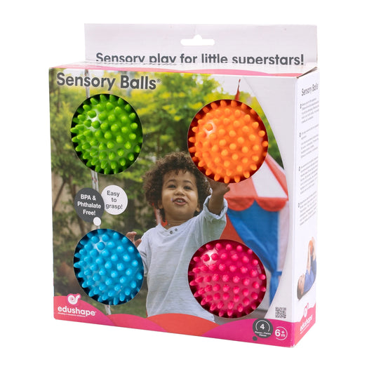 Sensory Balls - Set of 4 - Best Active Play for Ages 1 to 9 - US 7438