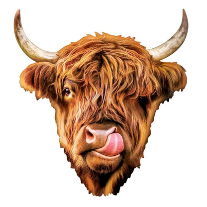 Highland Cow Shaped Puzzle - 100 pc - Best for Ages 6 to 11 - US 9471