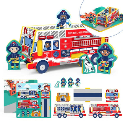 Fire Truck Play Puzzle - - Fat Brain Toys - US 5889